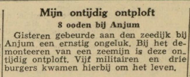 ramp bij Paesens Anjum