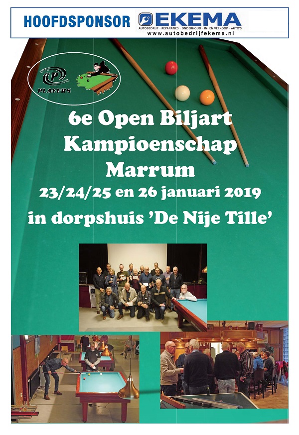 biljarttoernooi marrum 2019