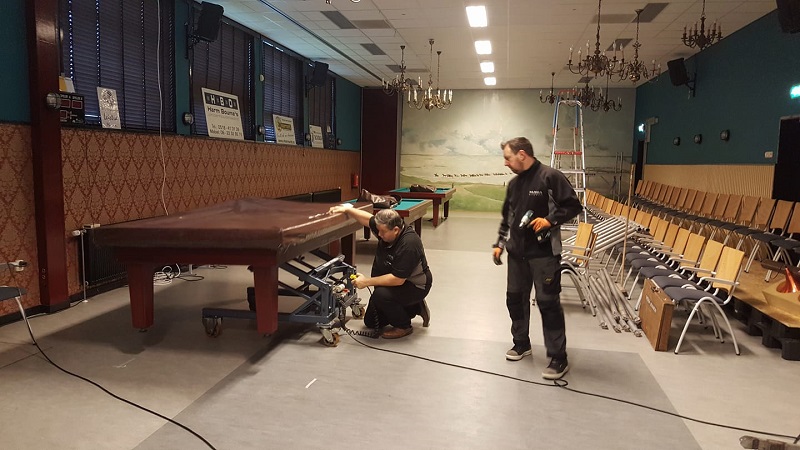 opbouw biljarttoernooi2018