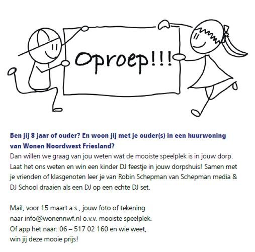 oproep speelplek wonennwf