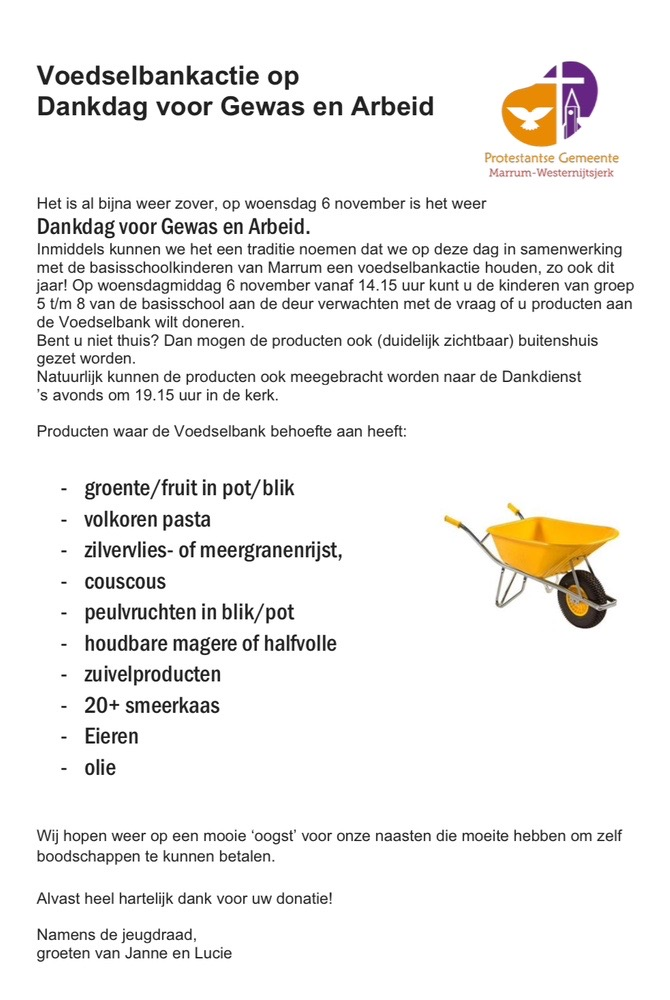 voedselbankactie marrum 2024