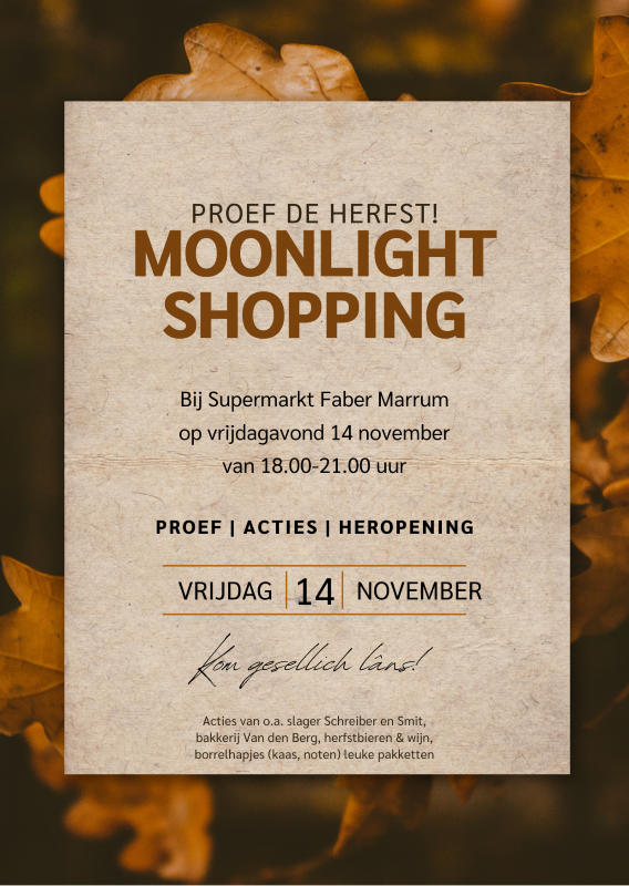 Moonlight shopping Supermarkt FAber